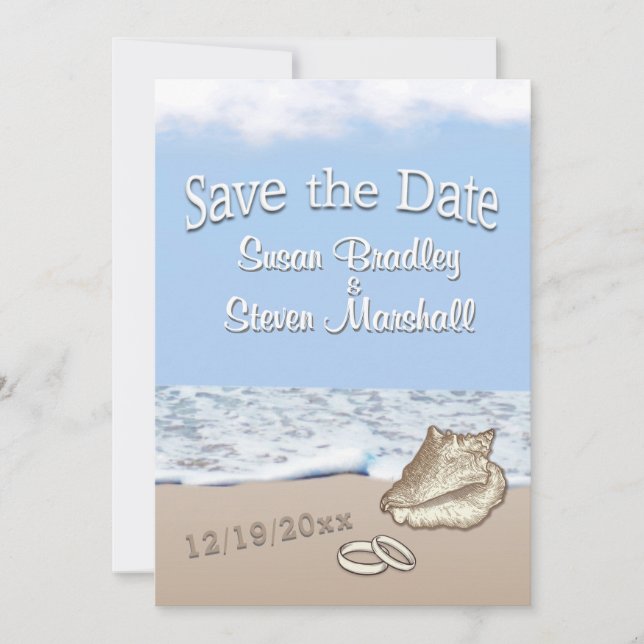 Destination Beach Wedding Save the Date (Front)