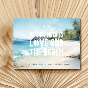 Destination Beach Wedding Save the Date Announcement Postcard