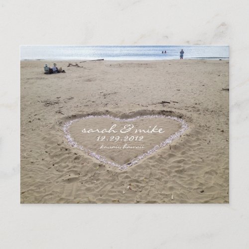 Destination Beach Wedding Save the Date Announcement Postcard