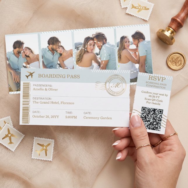 Destination Boarding Pass Ticket Photo Wedding (Destination Boarding Pass Ticket Photo Wedding)