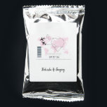Destination Boarding Pass Wedding   Coffee Drink Mix<br><div class="desc">This design features a boarding pass theme. It showcases a pink map of the world along with two airplanes making a heart shape as they travel around the world. This destination themed wedding design is set out like a boarding pass with the date of the wedding personalized in the squares....</div>