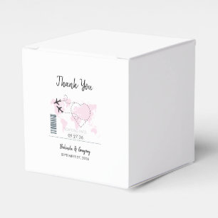 Destination Boarding Pass Wedding  Favor Boxes