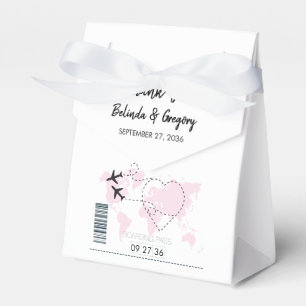 Destination Boarding Pass Wedding  Favor Boxes