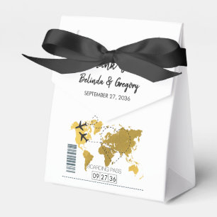 Destination Boarding Pass Wedding  Favor Boxes