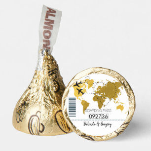 Destination Boarding Pass Wedding Hershey®'s Kisses®