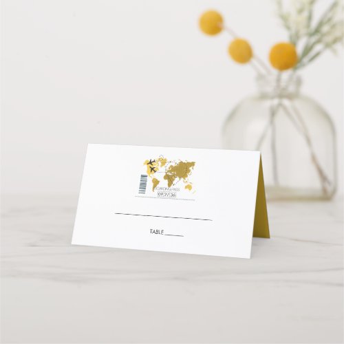 Destination Boarding Pass Wedding Place Card