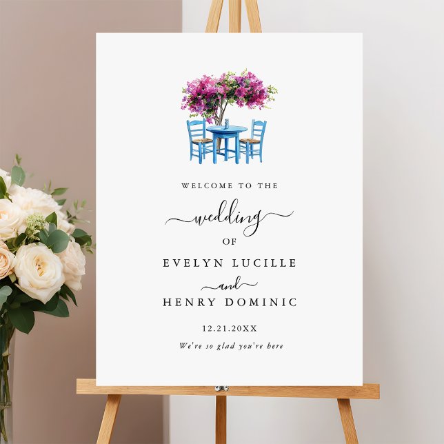 Destination Bougainvillea Garden Wedding Welcome Foam Board (Creator Uploaded)
