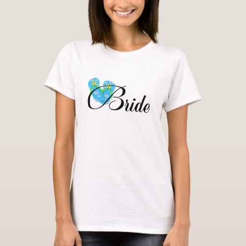 Destination Bride Flip Flop Blue T_Shirt