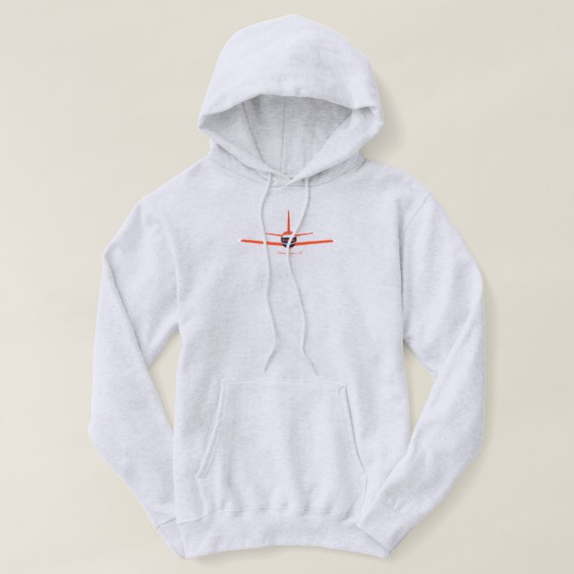 Destination Champaign Illinois IL Airplane Airport Hoodie (Design Front)