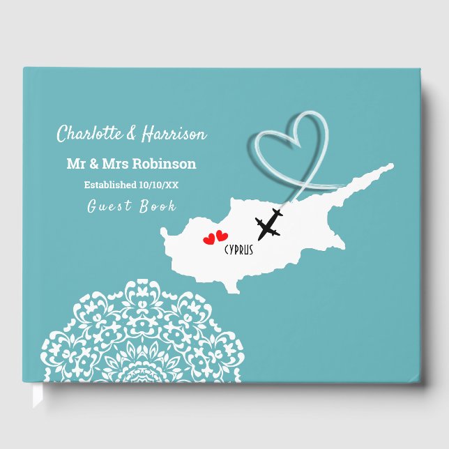 Destination Cyprus Wedding Guest Book (Front)