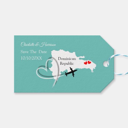Destination Dominican Republic Save The Date Gift Tags