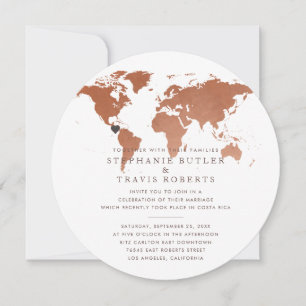 Destination Elopement Reception Globe Invitation