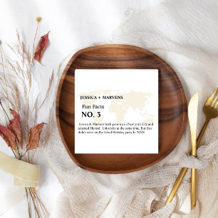 Destination Fun fact wedding ,rehearsal dinner Napkins