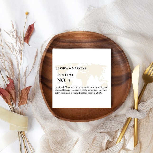 Destination Fun fact wedding ,rehearsal dinner Napkins (Creator Uploaded)