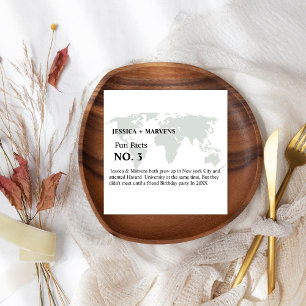 Destination Fun fact wedding ,rehearsal dinner Napkins