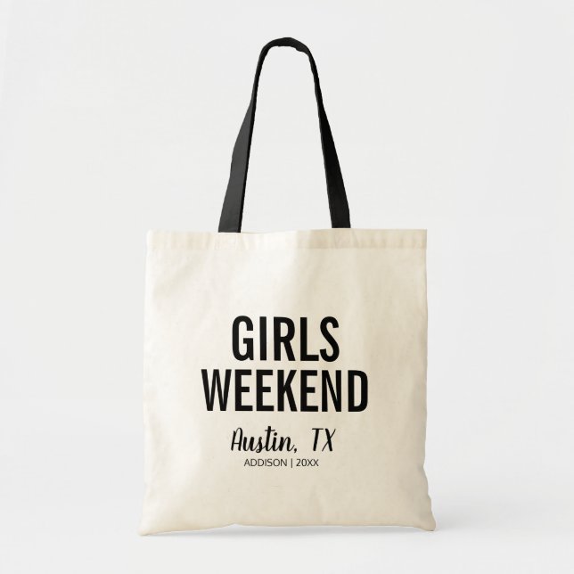 Destination Girls Weekend Tote Bag (Front)