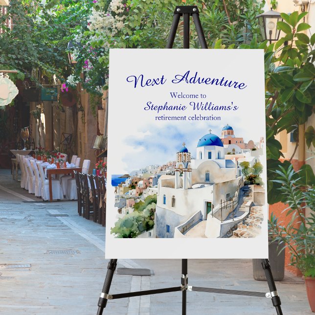 Destination Greece island Retirement Party Foam Board (Creator Uploaded)