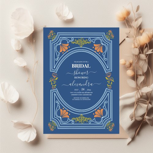 Destination Greece Santorini Bridal Shower Invitation