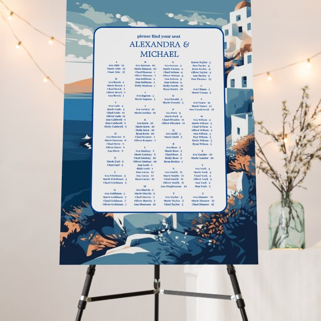 Destination Greece Santorini Wedding Foam Board (In Situ (Stand))