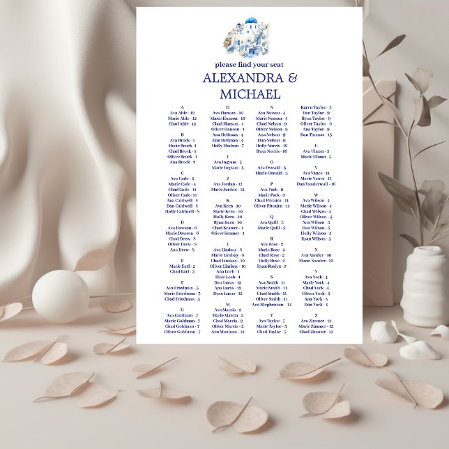 Destination Greece Santorini Wedding Foam Board (Creator Uploaded)