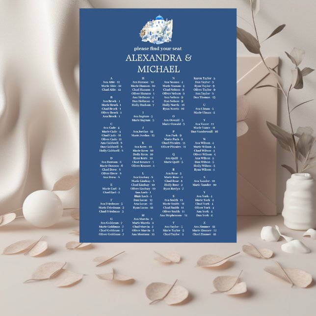 Destination Greece Santorini Wedding Foam Board (Creator Uploaded)