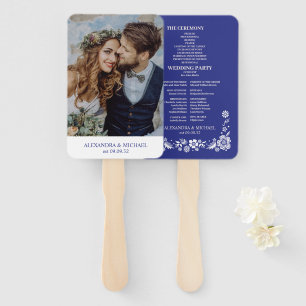 Destination Greece Santorini Wedding Hand Fan
