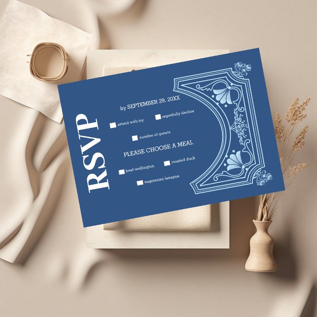 Destination Greece Santorini Wedding RSVP Card (Creator Uploaded)