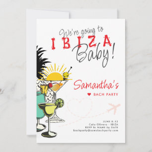 Destination Ibiza Hen Bachelorette Party Itinerary Invitation