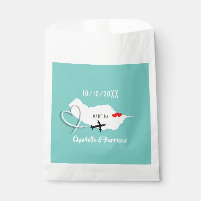Destination Madeira Wedding  Favor Bag (Front)