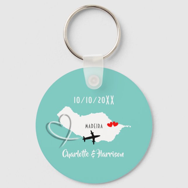 Destination Madeira Wedding   Keychain (Front)