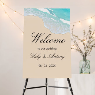 Destination Oceanfront Ceremony Welcome Signage Foam Board