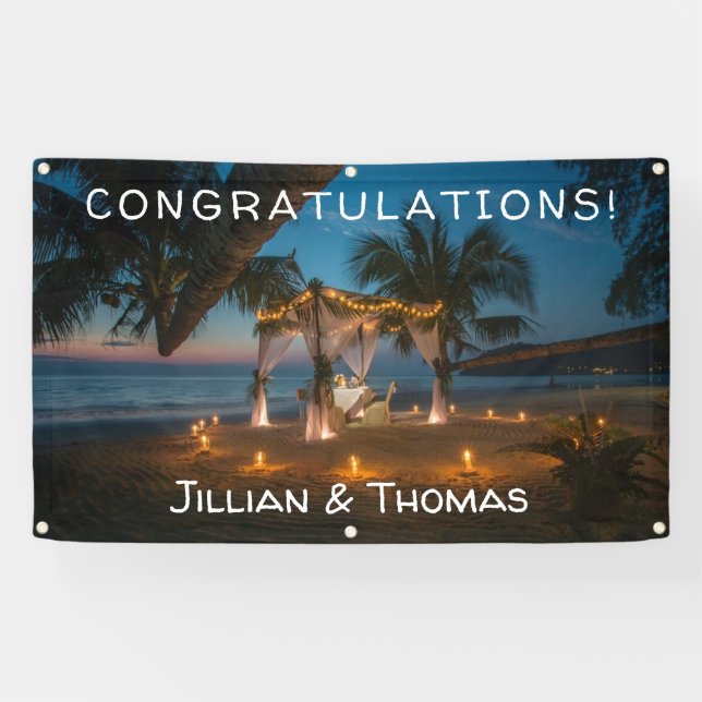 Destination Paradise - Wedding Banner (Horizontal)