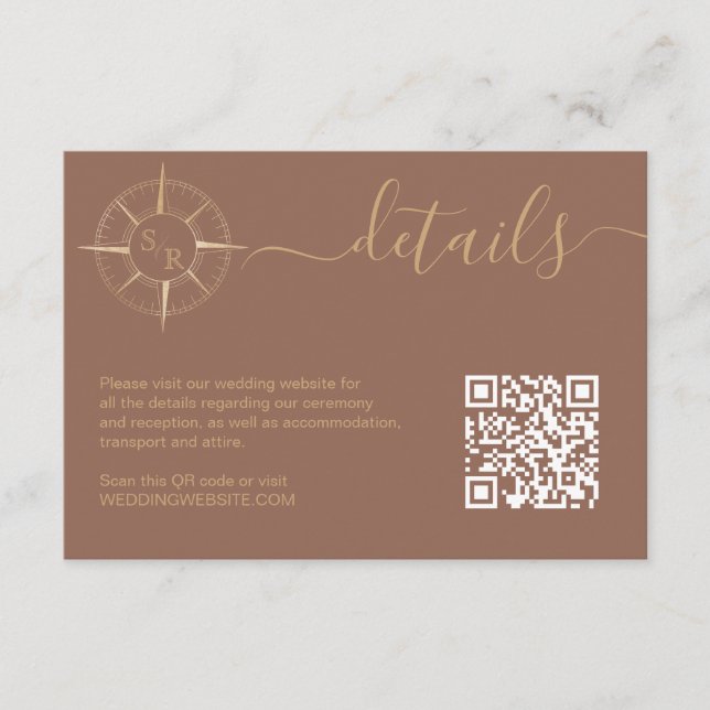 Destination Passport Compass QR Code Details Enclosure Card (Front)