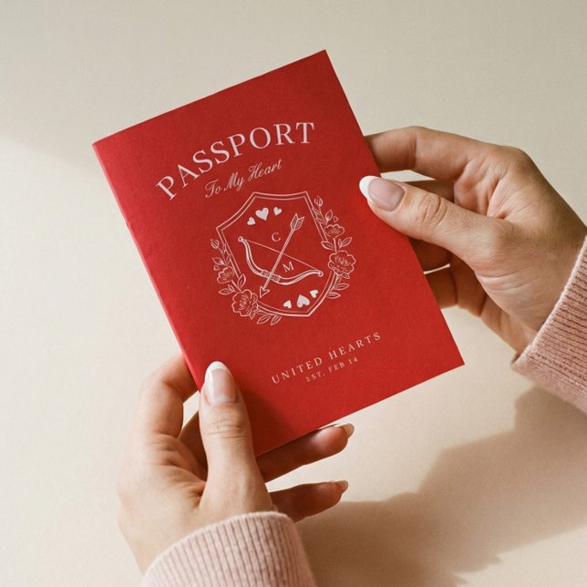 Destination Passport to My Heart Valentine’s Day Holiday Card (Destination Passport to My Heart Valentine’s Day Holiday Card)