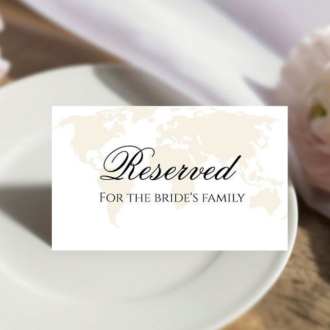  Destination reserve for the bride's family  Place Card (Creator Uploaded)