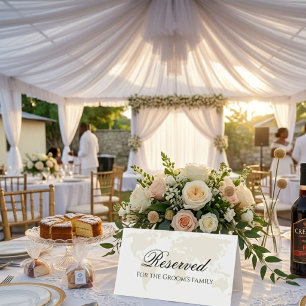  Destination reserve for the groom's family  Place Card
