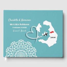 Destination Santorini Greece Wedding Guest Book