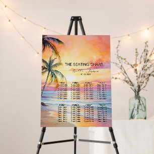 Destination Sunset Beach Wedding Foam Board