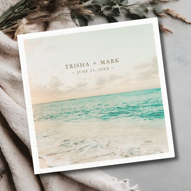 Destination Sunset Beach Wedding Napkins (Destination Sunset Beach Wedding Napkins)