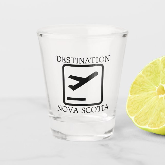 Destination To the East Coast Nova Scotia shot cup (Front)