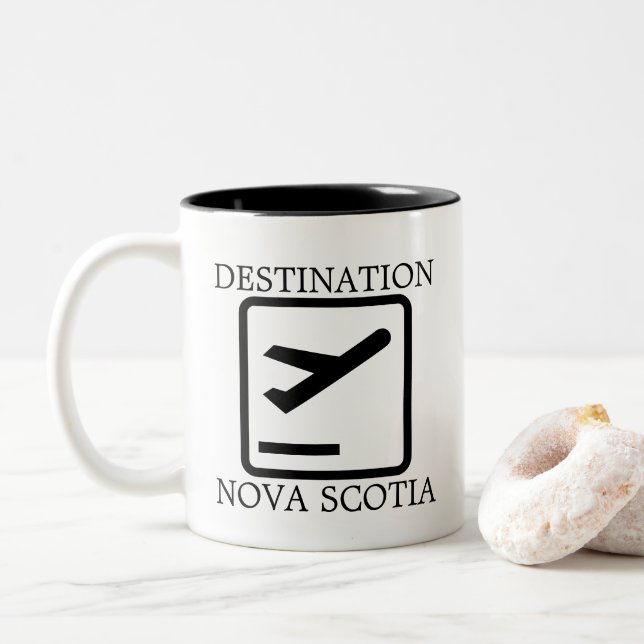 Destination To the East Coast Nova Scotia shot cup (With Donut)