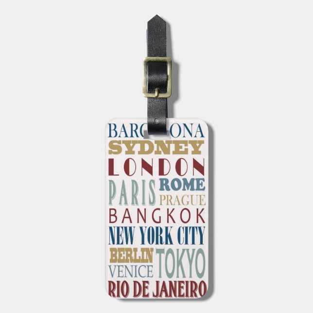 Destination Travel luggage tag (Front Vertical)