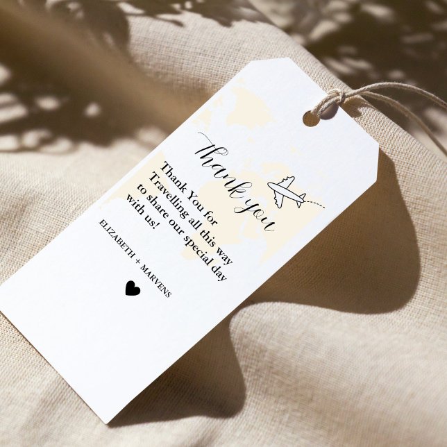 Destination Travel Theme wedding thank you  Gift Tags (Creator Uploaded)