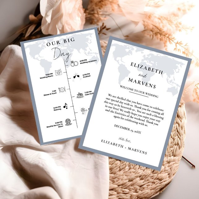 Destination Travel wedding day  Events Timeline  Program (Creator Uploaded)