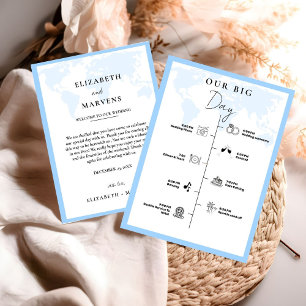 Destination Travel wedding day  Events Timeline  Program