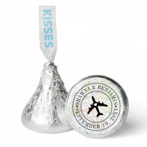 Destination Travel Wedding Map Passport Stamp Hershey®'s Kisses®