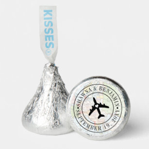 Destination Travel Wedding Map Passport Stamp Hershey®'s Kisses®
