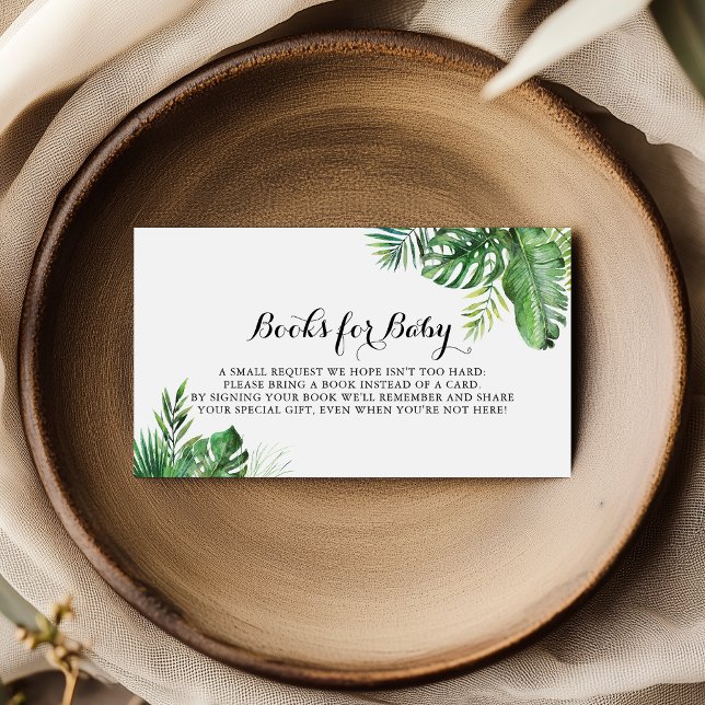 Destination Tropical Baby Shower Book Request Enclosure Card (Creator Uploaded)