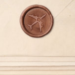 Destination Wedding Airplane Heart Wax Seal Sticker<br><div class="desc">Airplane with a heart center icon logo wax seal sticker perfect for a destination wedding save the date, travel theme bridal shower invitation, or aviation inspired rehearsal dinner or engagement party envelope. You can add text and pick your wax color to create a unique and fun luxurious addition to your...</div>