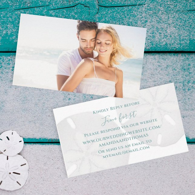 Destination Wedding Beach RSVP Custom Enclosure Card (Creator Uploaded)